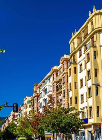 Buildings in the old town of Irun - Spain, Basque Countryの写真素材