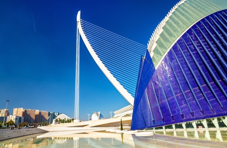 Valencia, Spain - October 29, 2016: The Agora and the Assut de l'Or Bridge at the City of Arts and Sciences.のeditorial素材