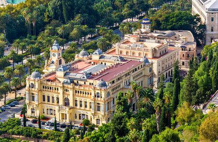 Ayuntamiento de Malaga, the City Council Building. Spainの写真素材
