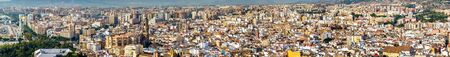 Panoramic view of Malaga from Gibralfaro Castle, Spainの写真素材