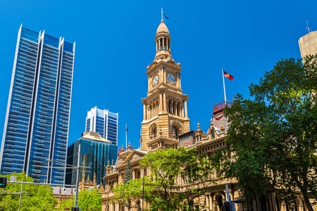 The Sydney Town Hall in Australia. Built in 1889の写真素材