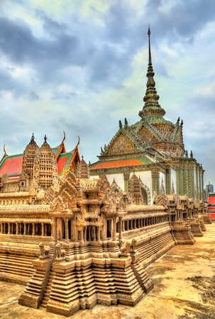Wat Phra Kaew Ancient, temple of the Emerald Buddha in Bangkok, Thailandの写真素材