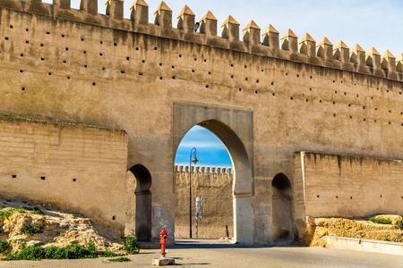 Bab Chems, a gate of Fes, Moroccoの写真素材