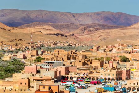 View of Boumalne Dades city, Moroccoの写真素材