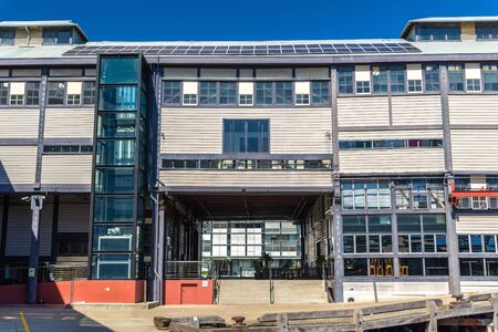 Warehouse offices on the waterfront of Dawes Point in Sydneyの写真素材