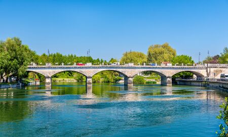 Pont-Neuf, a bridge in Cognac, Franceの写真素材