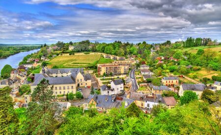 View of Chinon from the castle - Franceの写真素材