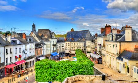 View of the medieval town of Amboise in France, the Loire Valleyの写真素材