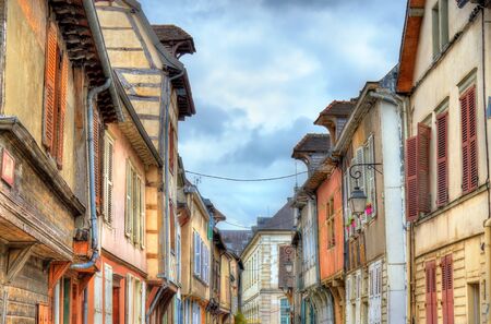 Traditional houses in Troyes, Franceの写真素材