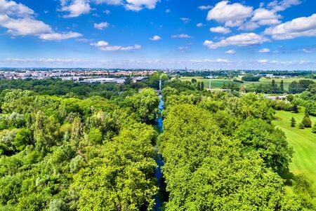 Rhone - Rhine Canal near Strasbourg - Alsace, Franceの写真素材