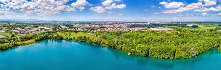 View of Illkirch-Graffenstaden town near Strasbourg - Bas-Rhin, Franceの写真素材
