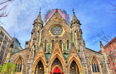 Christ Church Cathedral in Montreal - Quebec, Canadaの写真素材