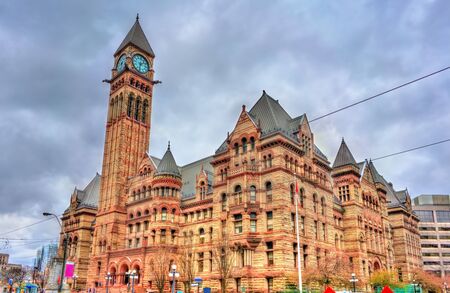 The Old City Hall, a Romanesque civic building and court house in Toronto - Ontario, Canadaの写真素材