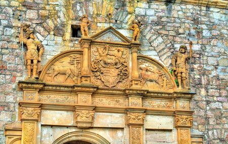 Hohentubingen Castle in Tubingen, Germanyの写真素材