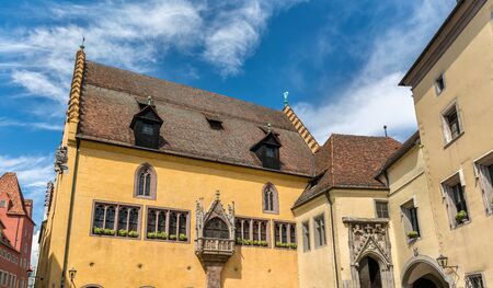 Altes Rathaus, the old town hall in Regensburg, Germanyの写真素材