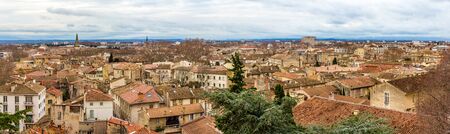 Panorama of medieval city Avignon in Franceの写真素材