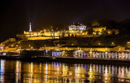 View of Belgrade Fortress over the Sava river - Serbiaの写真素材