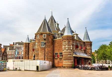 The Waag or Weigh House in Amsterdam - the Netherlandsの写真素材