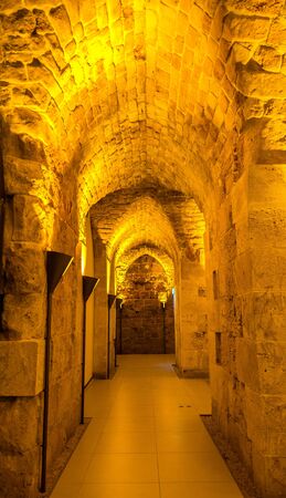 Tunnel in the Citadel of Acre- Israel
