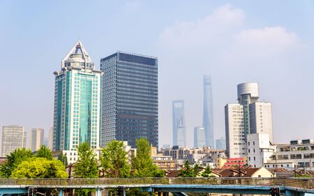 Skyscrapers in Shanghai, the most populous city in China