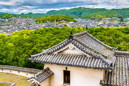 Grounds of Himeji Castle in the Kansai region of Japanのeditorial素材
