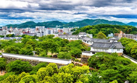 Grounds of Himeji Castle in the Kansai region of Japanのeditorial素材