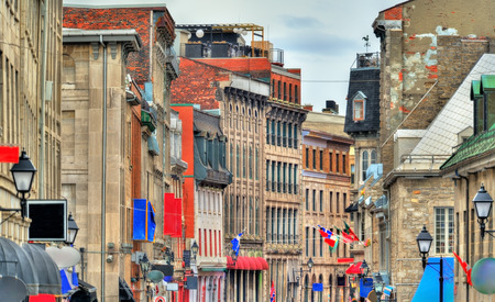Historic buildings in Old Montreal - Quebec, Canada Historic buildings in Old Montreal - Quebec, Canada