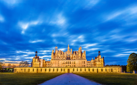 Chateau de Chambord, the largest castle in the Loire Valley. A UNESCO world heritage site in Franceの写真素材
