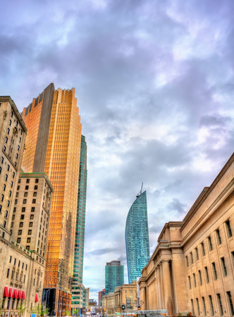 Union railway station in Toronto - Ontario, Canadaのeditorial素材