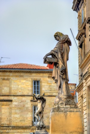 Statues at the University of Bordeaux - Franceの写真素材
