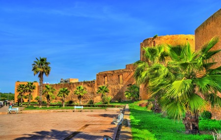 City walls of Azemmour in Morocco, North Africaの写真素材