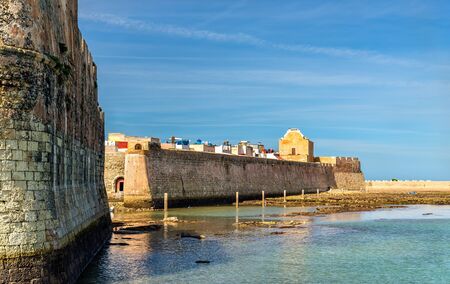 Fortifications of the portuguese town of Mazagan in El Jadida, Moroccoの写真素材