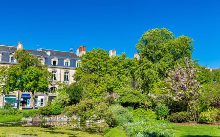 Garden on Place Gambetta in Bordeaux - Franceの写真素材
