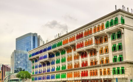 The Old Hill Street Police Station, a Neo-Classical historic building in Singapore. Built in 1934の写真素材