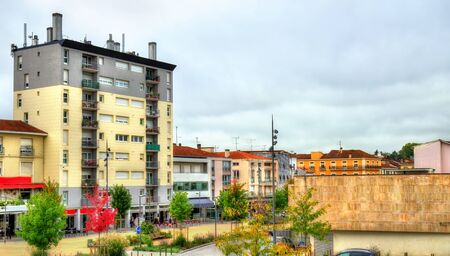 Buildings in Dax, a town in the Landes Department of Franceの写真素材
