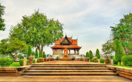 Pavilion in Santi Chai Prakan Park - Bangkok, Thailandのeditorial素材