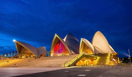 Sydney Opera House at night - Australia, New South Walesのeditorial素材