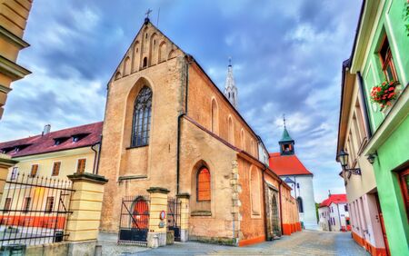 Saint John the Baptist Church in Jindrichuv Hradec, Czech Republicの写真素材
