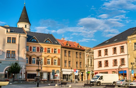 Buildings in the old town of Prerov, Czech Republicの写真素材