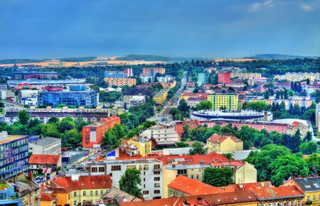 Skyline of Brno, Czech Republicの写真素材