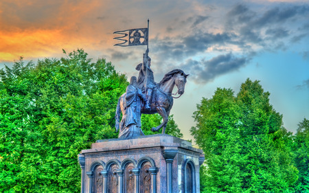 Monument of Vladimir the Great in Vladimir town, Russiaの写真素材