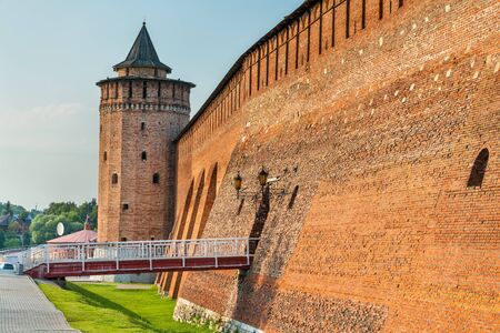 Defensive walls of the Kremlin in Kolomna, Russia