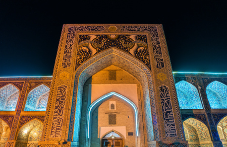 Nadir Divan-Beghi Madrasah in Bukhara, Uzbekistanの写真素材