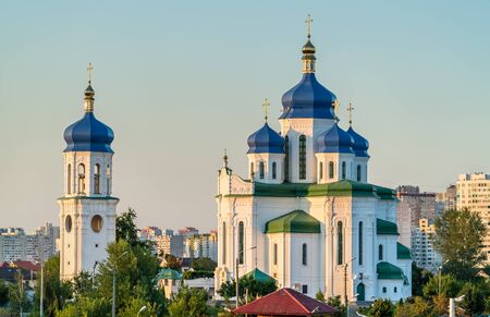 Cathedral of the Holy Trinity in Troieshchyna - Kiev, Ukraineの写真素材