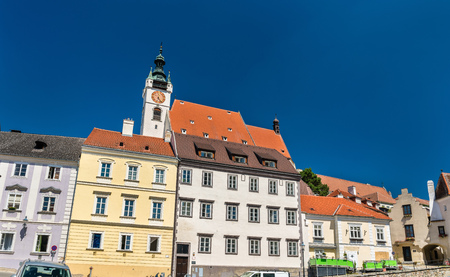 Historic buildings in the old town of Krems an der Donau, Austria