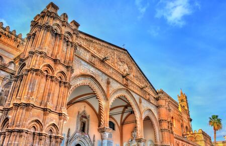 Palermo Cathedral, a UNESCO world heritage site in Sicily, Italyの写真素材