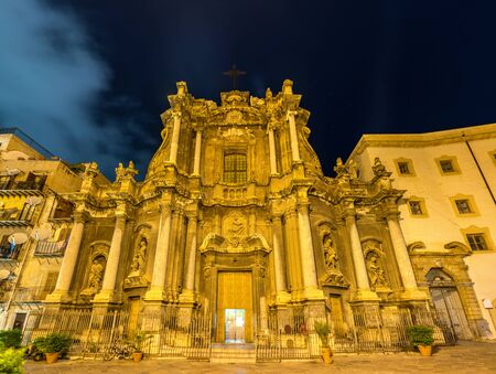 SantAnna la Misericordia, a Baroque Church in Palermo, Italyの写真素材