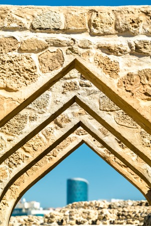 Archway at Bahrain Fort.の写真素材