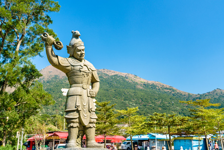 Buddhist statues at Ngong Ping, on the way to Tian Tan Buddha. Hong Kongの写真素材