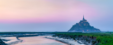 Mont Saint Michel, a famous island in Normandy, Franceの写真素材